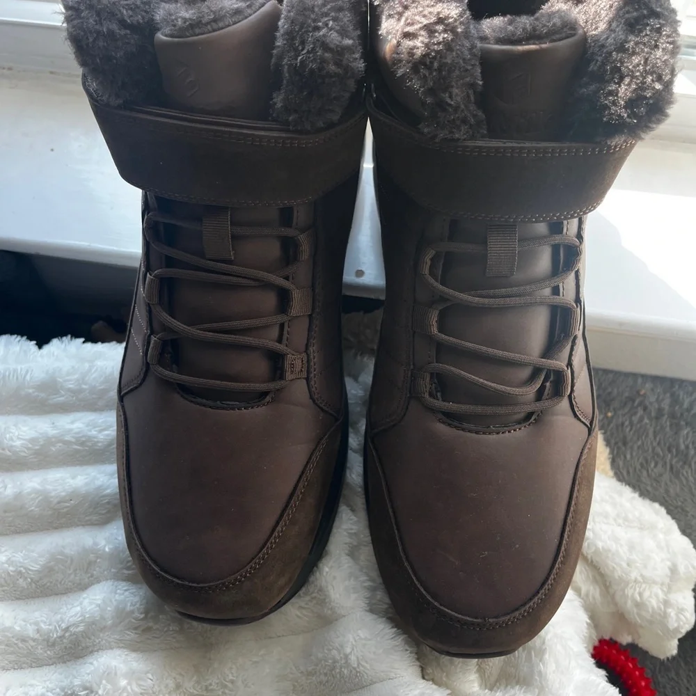 FitVille Wide Width Mens Winter Boots Fur Lined Diabetic shoe 15 x-wide / 571